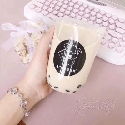 China 16oz Bubble Tea Cups Disposable Drinking Cups , Fancy Disposable Coffee Cups Food Grade Plastic for sale