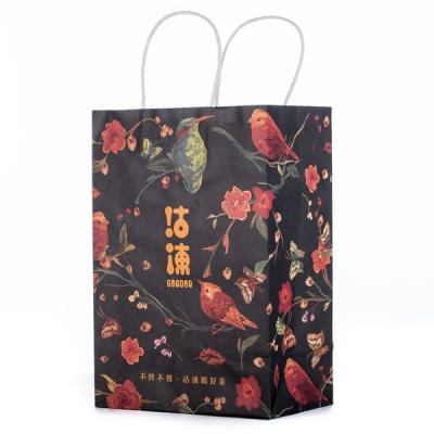 China Bolsos de compras de empaquetado de los bolsos de la aduana del papel de Kraft con el tamaño modificado para requisitos particulares reciclable en venta