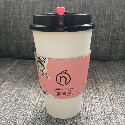 Cina Rivestimento caldo della manica della tazza di carta della bevanda per colore pieno dell'OEM Cmyk del Odm di dimensione su misura caffè in vendita