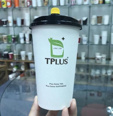 China Bebida disponible de un sólo recinto de la taza de café del papel del diseño de la taza de papel con la tapa en venta