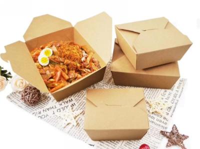 China Cree la caja reciclada la impresión para llevar de papel de la comida para requisitos particulares de la comida de Kraft Paperfolding de la caja en venta