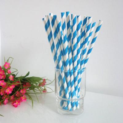 China Tea Striped Paper Straws For Restaurants Food Grade Bubble Christmas Eco for sale