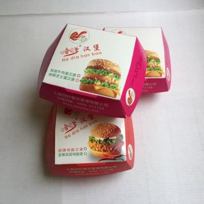 China Restaurantes de empaquetado de la caja de la caja de la cubierta de la hamburguesa para llevar de papel disponible del paquete en venta