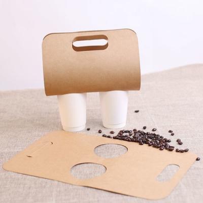 Cina Kraft porta via il supporto del trasportatore della tazza di caffè per 2 tazze 4 tazze di dimensione di Customzied in vendita