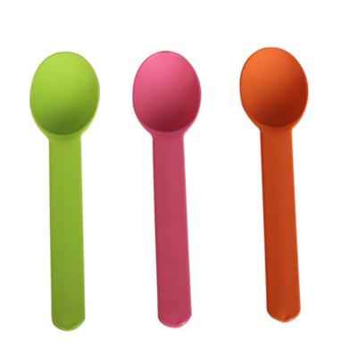 China Biodegradable Frozen Yogurt Spoon Corn Starch Plastic Disposable Spoons for sale