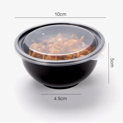 China envase de comida plástico abierto fácil de los envases para llevar disponibles del negro 48oz en venta