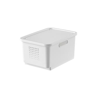 China Plastic Storage Box Stocked Household Items Makeup Plastic Storage Boxes With Handle Plastic Storage Box With Lid for sale