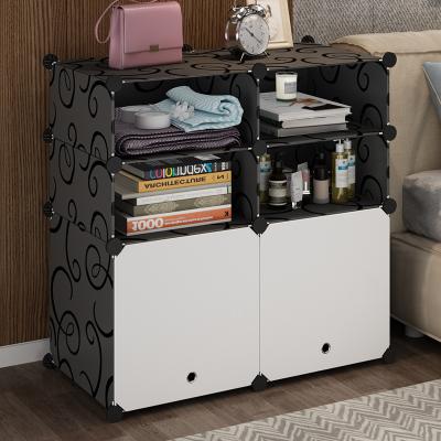 China Wholesale custom cubic bedroom set storage box cabinet viable hot sale plastic portable bedside table for sale