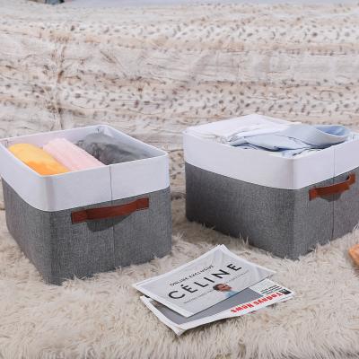 China Modern Eco-friendly Household Apparel Organizer Storage Box Foldable Clothes Storage Basket Cloth Storage Box for sale