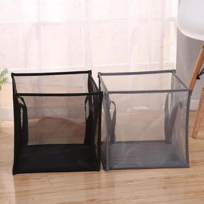 China Nylon Dirty Dirty Bucket Storage Basket Clothes Storage Folding Laundry Hamper Washable Dirty Household Sustainable Laundry Hamper for sale