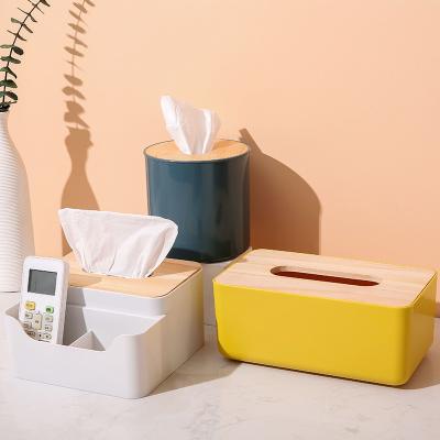 China Modern high quality luxury plastic tissue paper box with log cover toilet paper tissue holder box for hotel and home office for sale