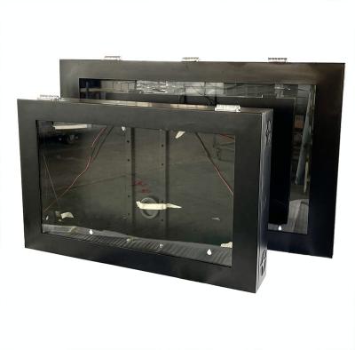 China OEM 24 Inch TV Enclosure Steel Ultru-thin Kitchens Using 32 Inch LED Display Cabinet With Fans for sale