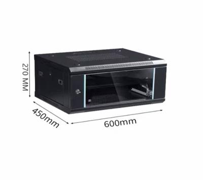 China 19 Inch 4U Steel Custom Server Rack Cabinet 600x450x270mm Wall Rack Network Cabinet for sale