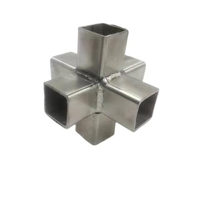 China Custom Square Deco Tube Fittings Two Way Connector Rack for sale