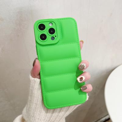 China China Amazon shockproof dropshipping agent shopify items colorful soft TPU stripper coat down cotton jacket cell phone case for sale