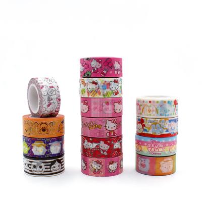 China Waterproof 15 Mm Wide Colorful Washi Tape Decorative Tapes For Kids And Gifts Wrapping for sale