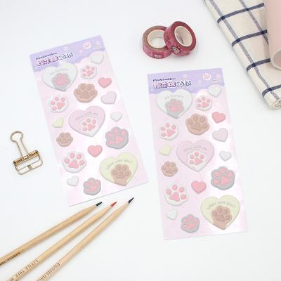 China Wholesale 3d Cat-Pat Decorative Puffy Stickers Kawaii Cute Puffy Sticker Covers Custom Puffy Stickers For Kids for sale