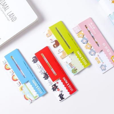 China Self Adhesive Supplier Custom Gift Set Promotional Reusable Animal Sticky Notes Index Tags Diy Kawaii for sale