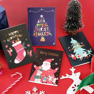 China Europe Christmas Gift Vouchers Packs Greeting Cards With Envelope Christmas Handmade Christmas Wishes Bless Postcard Message Card for sale