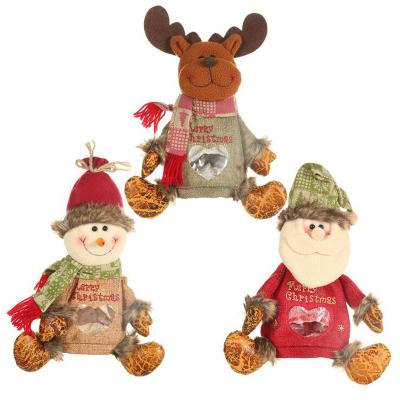 China 2021 Viable Nightmare Before Luxury Knitted Plush Reindeer Santa Christmas Dog Toys for sale