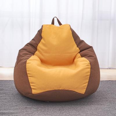 China Contrast Color Foldable Lounge Bean Bag Chair Indoor Chair, Oversized Bean Bag Nap Chair for sale