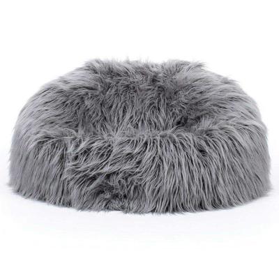 China Foldable Extra Long Waist Fur Bean Bag Chair Sofa , Indoor Bean Bag Sitting Chair for sale