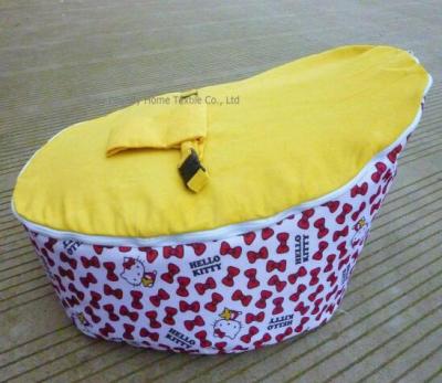 China Foldable Cat Pattern Filler Bean Bag For Baby Cuddle Feeding Bed With Belt For Safety Protection for sale