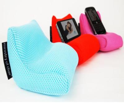 China Adjustable L Shape Breathable Mesh Fabric Bean Bag Chair Mobile Device Holder for sale