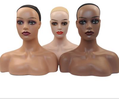 China Custom Realistic Maternity Makeup Mannequin Wig Main Heads With Shoulders for sale