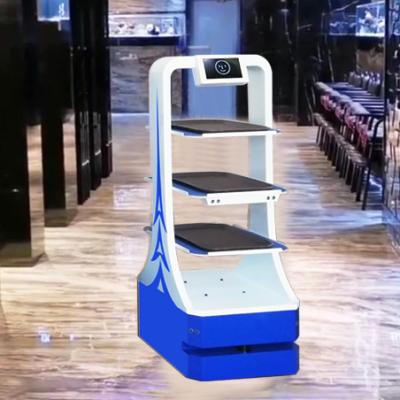 China Portable Indoor Collaborative Warehouse Auto-Navigation Auto-Navigation Warehouse Programmable Obstacle Avoidance Dlivery Service Restaurant Autonomous Robot for sale