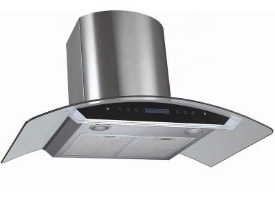 China Hotel High Quality Curve Kitchen Appliances Range Glass Hood for sale