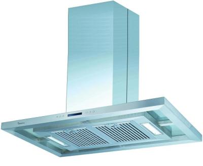 China Super suction power car kichen ISLAND range hood with big metal fan for sale