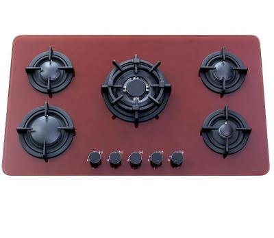 China Hotel Multi Burner Gas Stove 5 Burners Built In Hob for sale