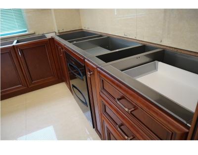 China Customized Stainless Steel Kitchen Cabinets Easy Clean Self Assemble Free Standing Cabinets for sale