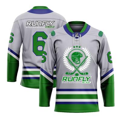 China Shirts & Tops Custom Polyester Universal Team Runfly Ice Hockey Men's and Women's Sublimation T-shirt OEM Practice League Ice Hockey Tank Top for sale