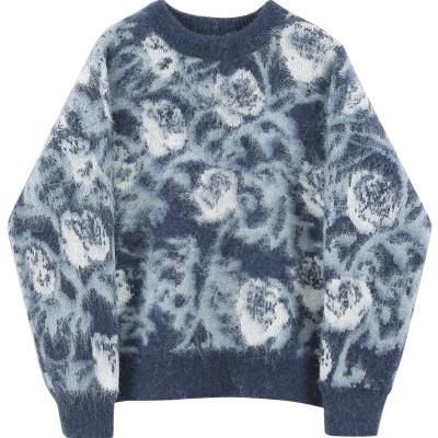 China QUICK DRY Short Jacquard Knit Loose Pullover Sweater for sale