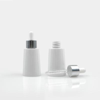 China Cosmetic cosmetic packaging serum essential oil bottles 30ml 40ml 100ml cosmetic dropper bottle white for sale