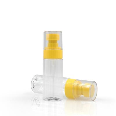 China Cosmetic makeup remover straight round toner pet bottles yellow spray100ml 150ml 250ml plastic spray bottle for sale