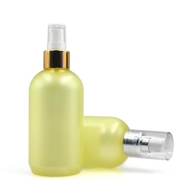 China Cosmetic skincare packaging body wash plastic lotion bottle gold silver anodized aluminum spray bottle for sale