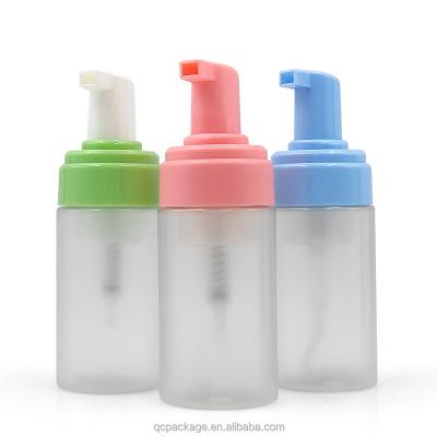 China Cosmetic skincare containers and packaging empty PET matte mini foam pump bottle 50ml 60 ml for sale