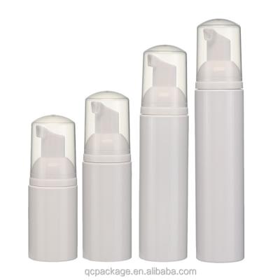 China Cosmetic cosmetic empty PET facial cleanser luxury white foam pump bottles 50ml 60 ml for sale