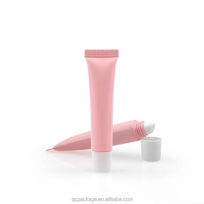 China Cosmetic cosmetic packaging squeeze tubes mouth ointment gel pink mini 20 ml 15ml 10ml custom lipgloss tubes for sale