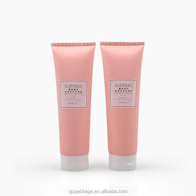 China Cosmetic Plastic squeeze tube best selling HDPE pink empty cosmetic tube hair conditioner tube packaging for sale