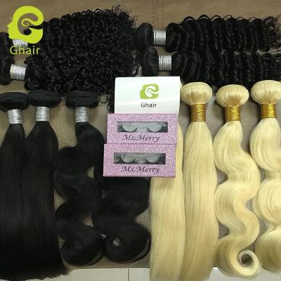 China Ghair Straight Blonde Hair Bundles Lace Headband 613 Transparent Cuticle Aligned Headband for sale