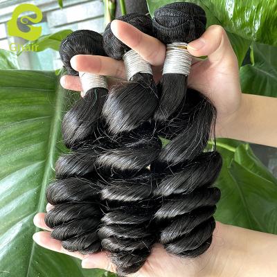 China Brazilian Straight Hair Natural Black Hair Loose Wave Bundle Cuticle Aligned Raw Virgin Hair for sale