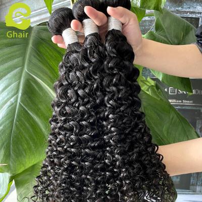 China Straight Virgin Unprocessed Deep Curly Hair Weave Bundle 100% Cuticle Aligned Burmese Deep Curly Hair for sale