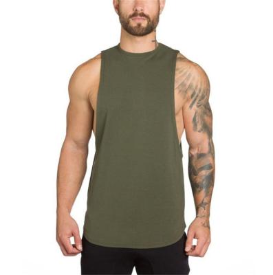 China Wholesale Men's Gym Fitness Sportswear Stringer Vest Workout Muscle Bodybuilding Single Color Men's Top Tank QUICK DRY for sale