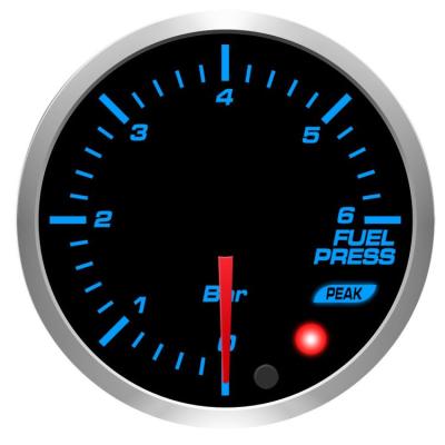 China 52mm FB 0-6 Bar 10 Color Electric Fuel Pressure Gauge HF-52BF-FP-01 for sale