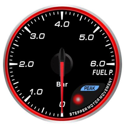 China 60mm CR 10 Color Racing Car Fuel Pressure Gauge 60mm for sale