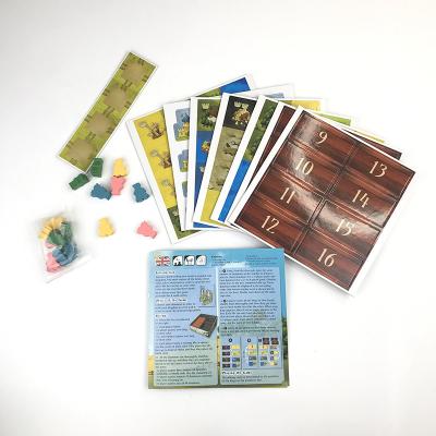 China Wooden Custom Design Colored Paper Board Game For Family Travel for sale